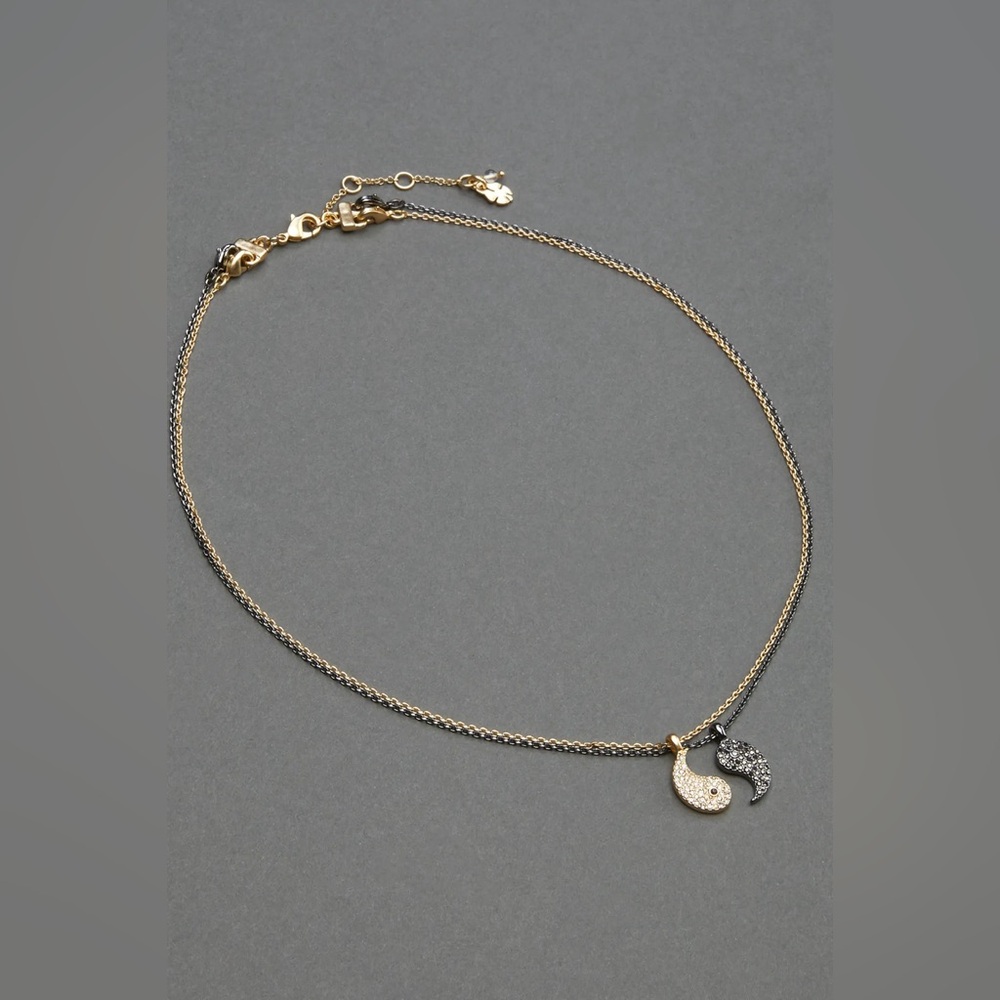 Lucky Brand Yin Yang Pave Friendship Necklace